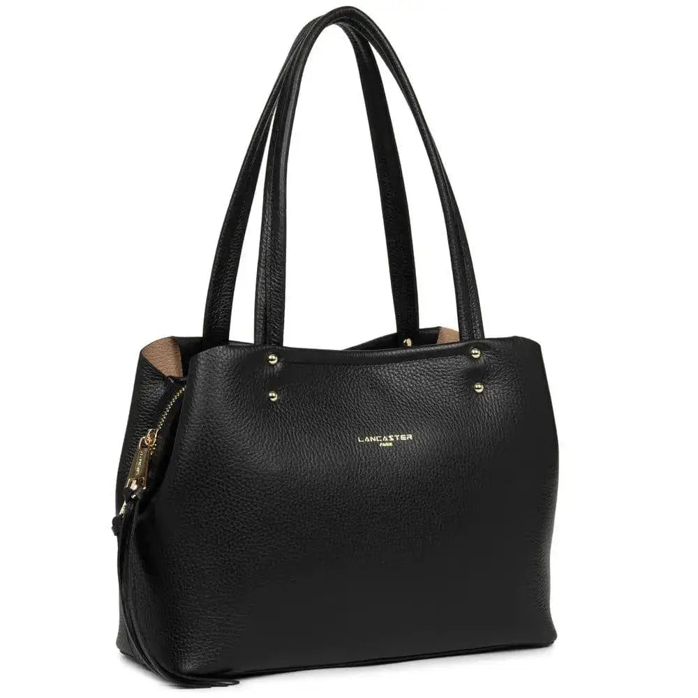 Sac cabas Lancaster Foulonne Double 470-47 - Sac cabas Lancaster Foulonne Double 470-47 - Carmin/Blush Melisac -Reims