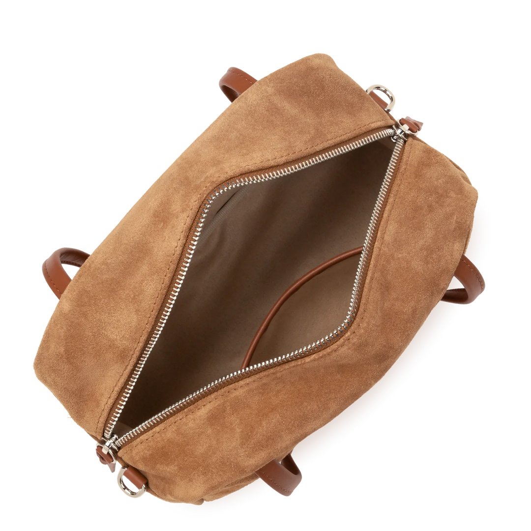 Sac à main en velours camel Suede IT  Lancaster 480-088 