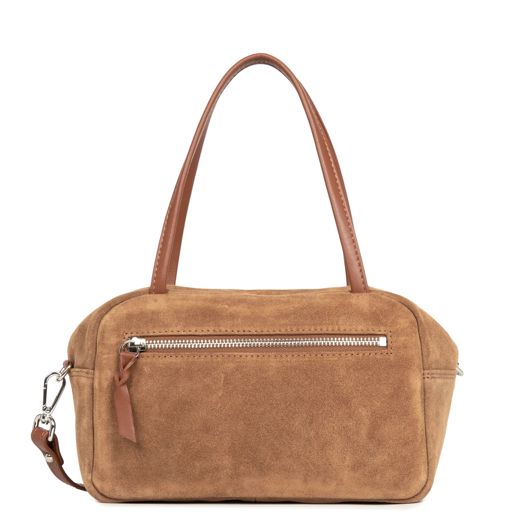 Sac à main en velours camel Suede IT  Lancaster 480-088 