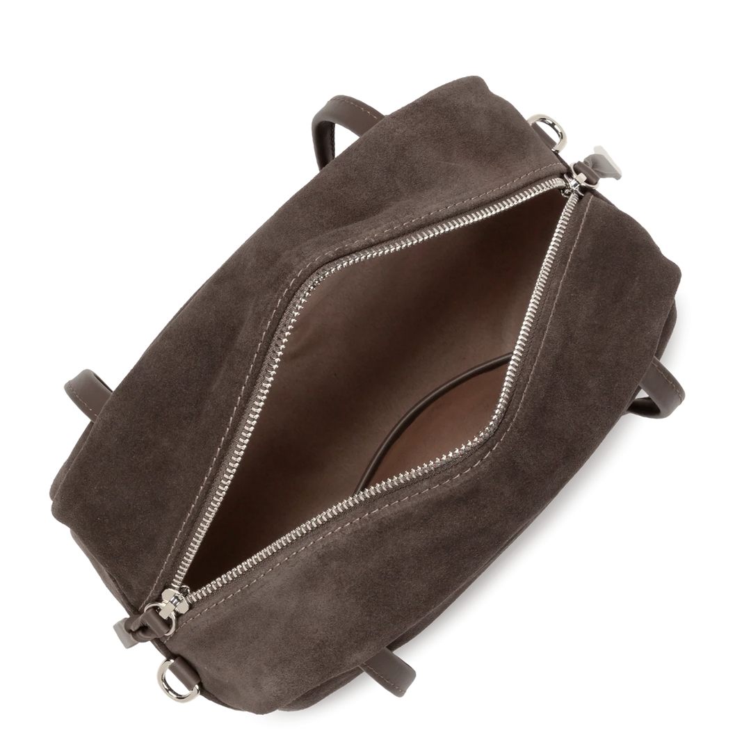 Sac à main en velours marron Suede IT  Lancaster 480-088 