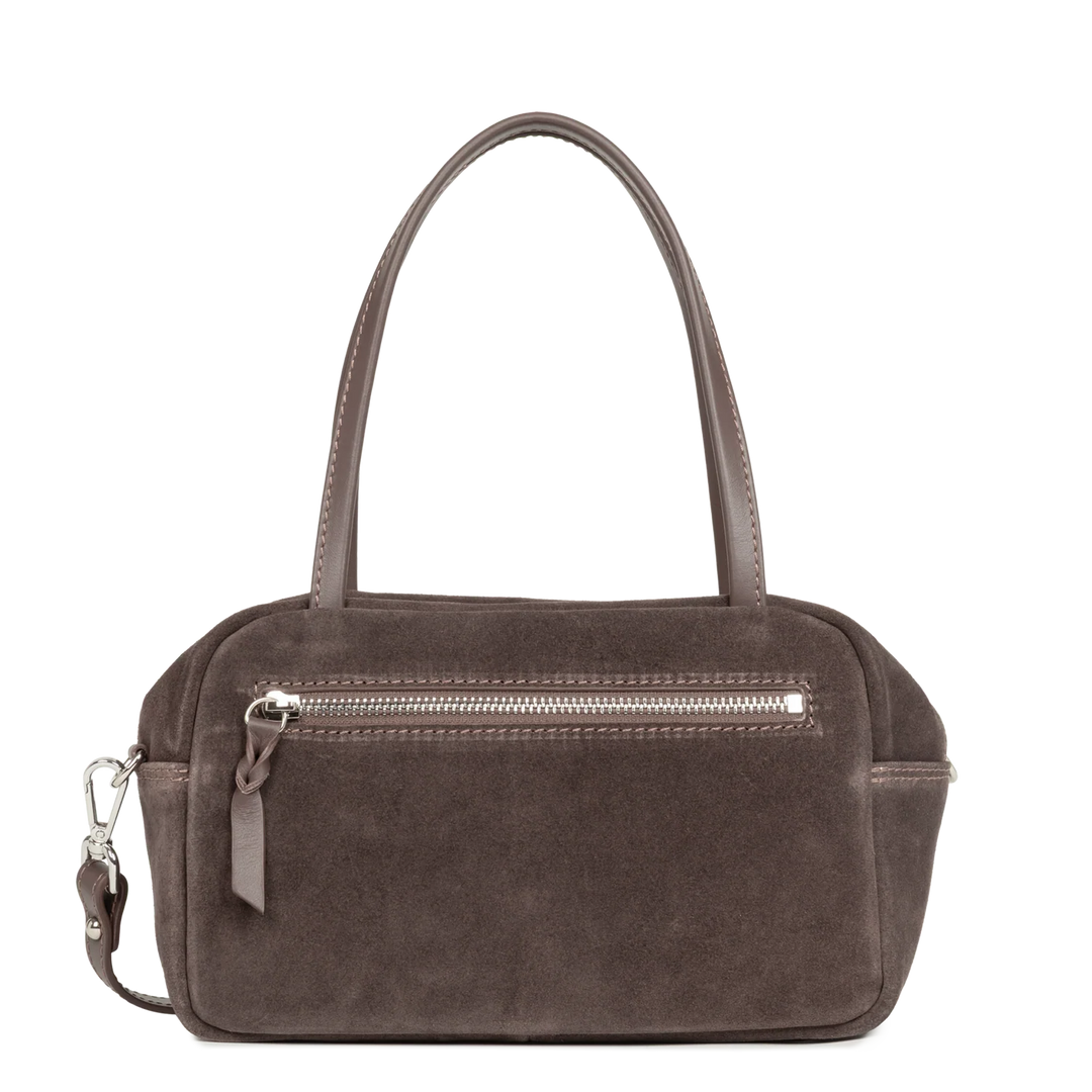 Sac à main en velours marron Suede IT  Lancaster 480-088 