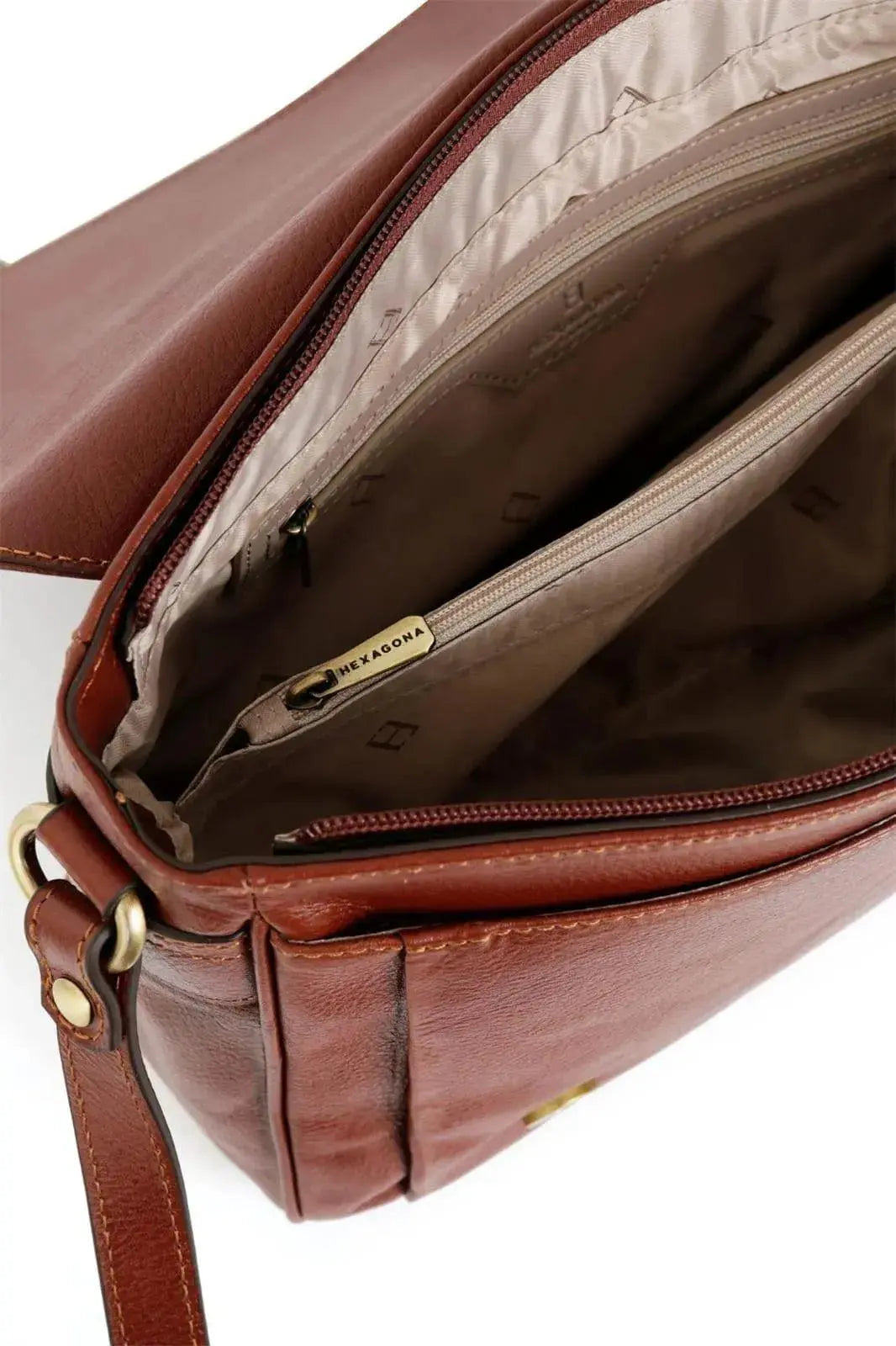 Sac porté travers Hexagona 114584 - Sac porté travers Hexagona 114584 - Marron Melisac -Reims