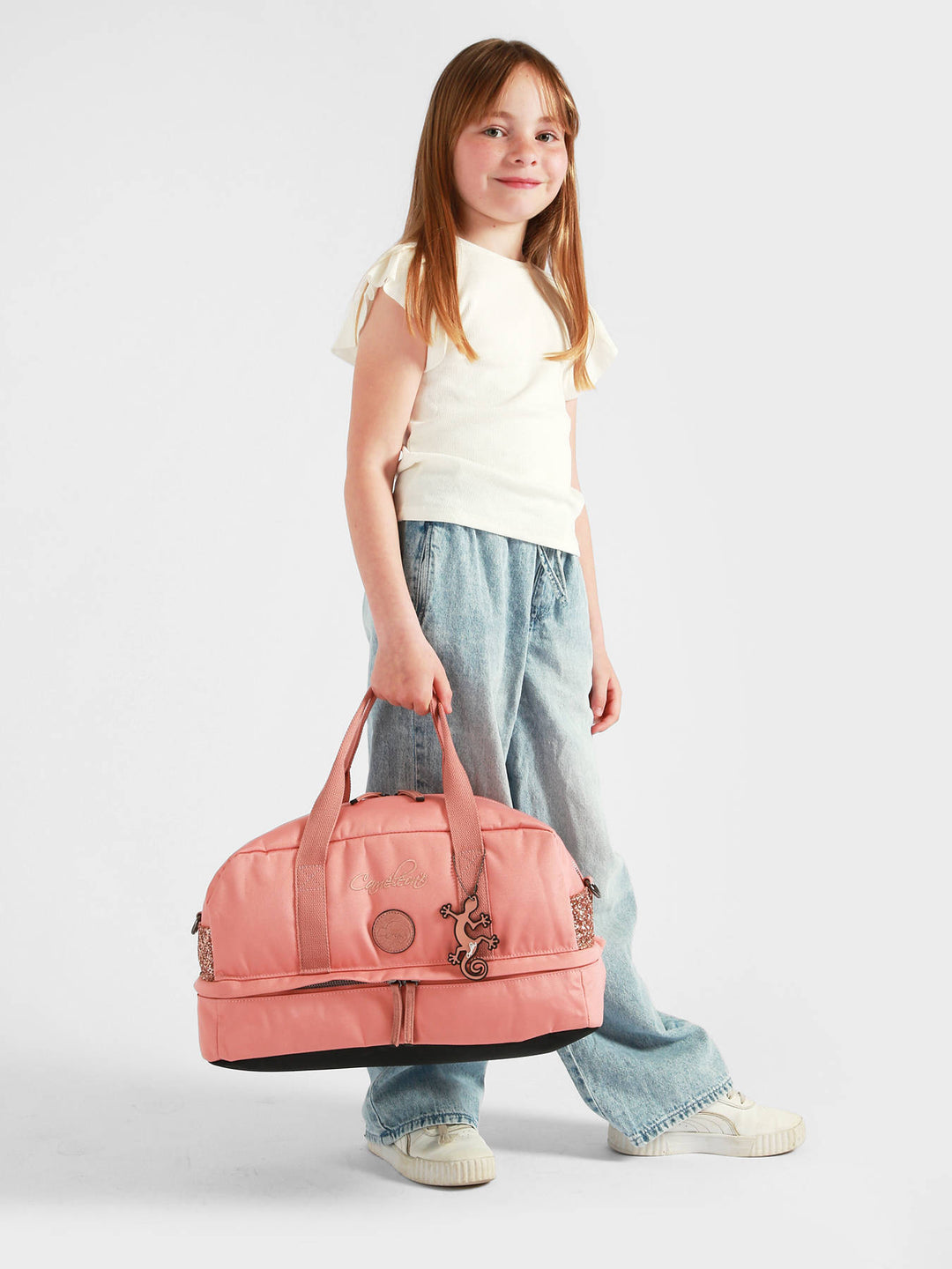 Sac de sport enfant rose pour fille Caméléon Vintage Fantasy Glossy Pink - Melisac