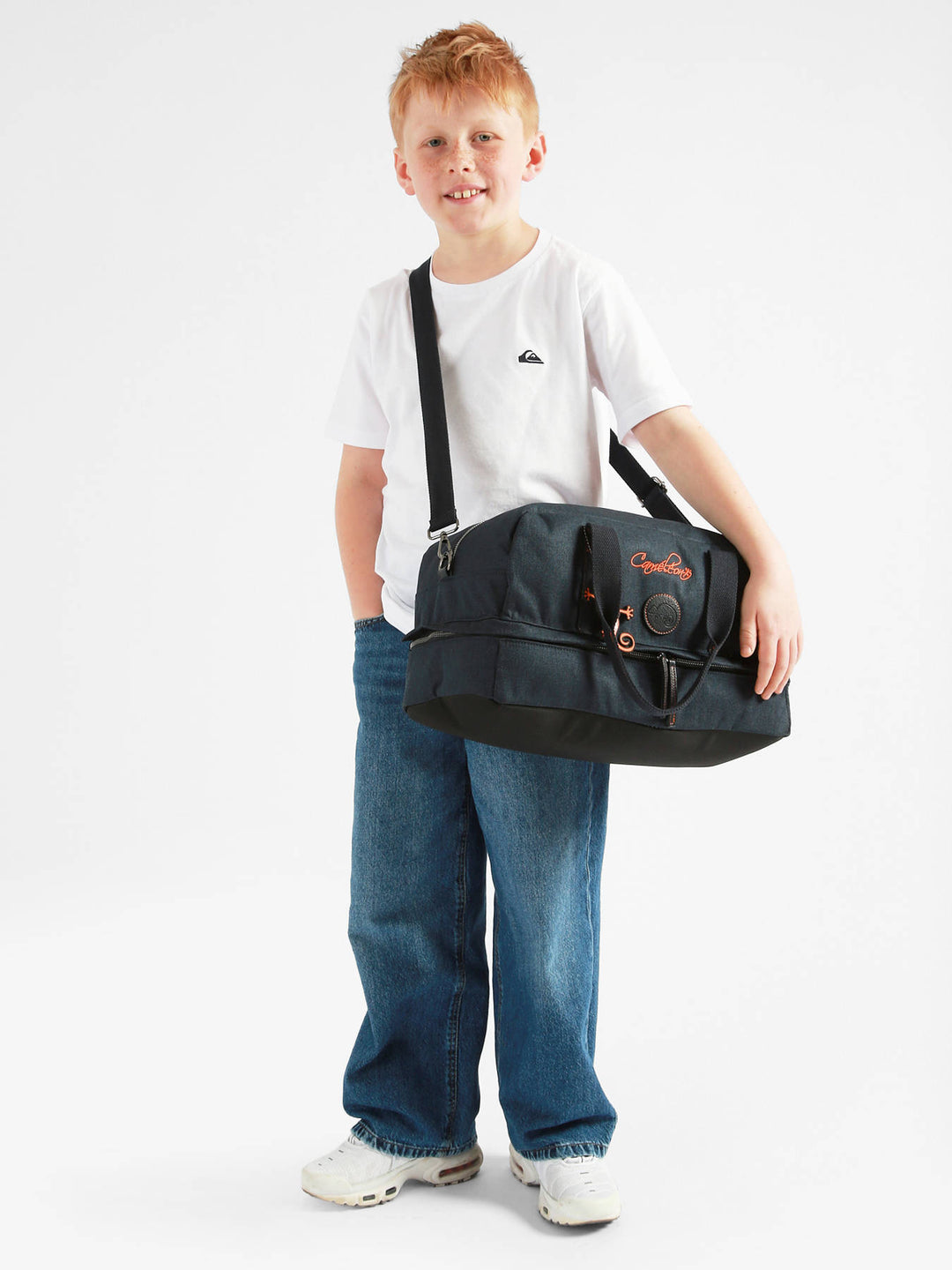 Sac de sport enfant pour garçon Caméléon Vintage Urban Navy Orange - Melisac