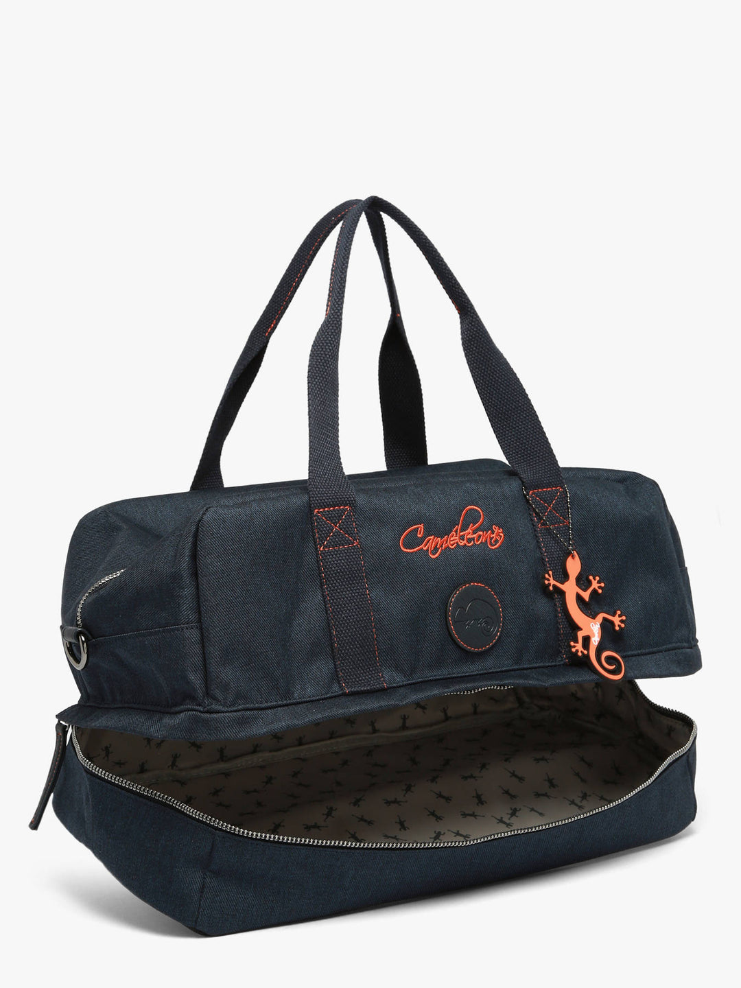 Sac de sport enfant pour garçon Caméléon Vintage Urban Navy Orange - Melisac
