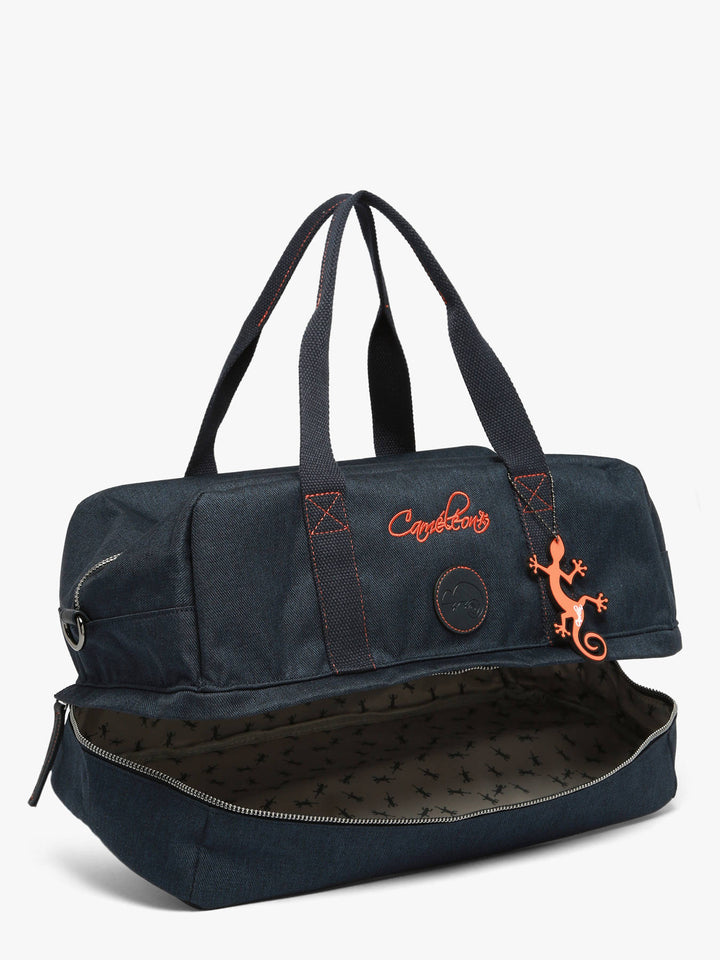 Sac de sport enfant pour garçon Caméléon Vintage Urban Navy Orange - Melisac