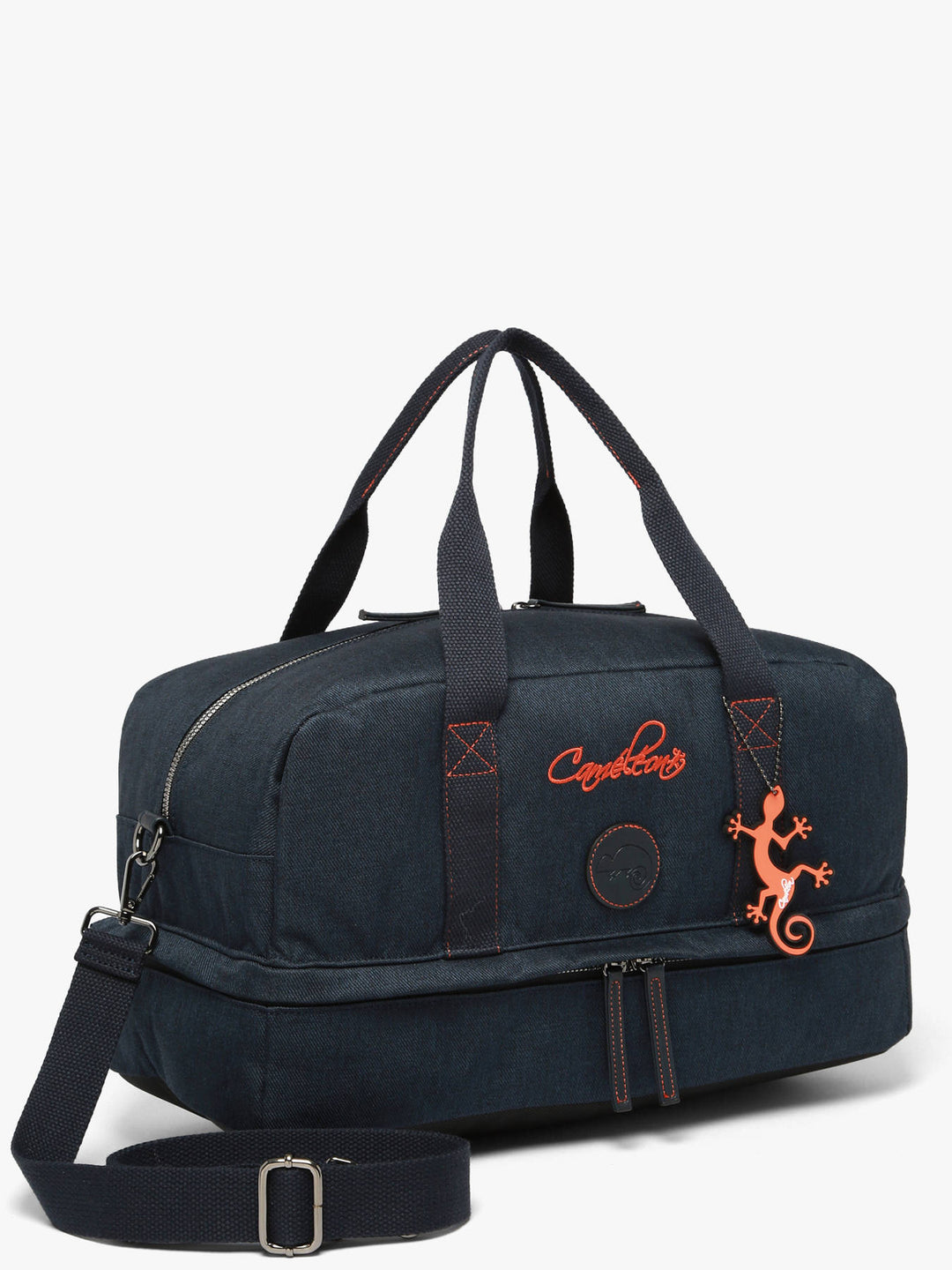 Sac de sport enfant pour garçon Caméléon Vintage Urban Navy Orange - Melisac