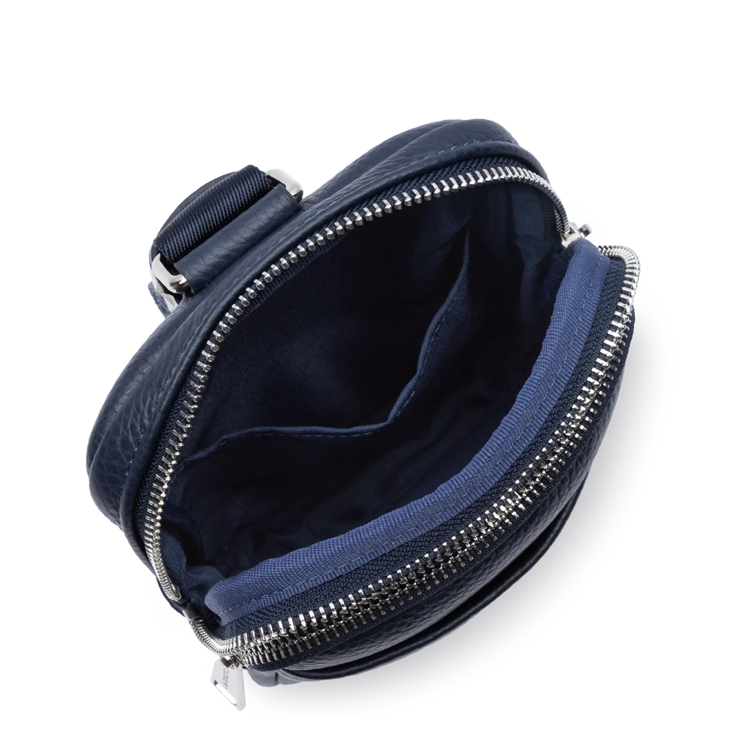 Sacoche en cuir bleu Lancaster 370-037 pour hommes