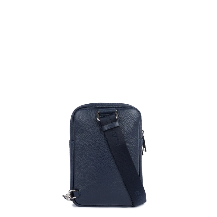 Sacoche en cuir bleu Lancaster 370-037 pour hommes