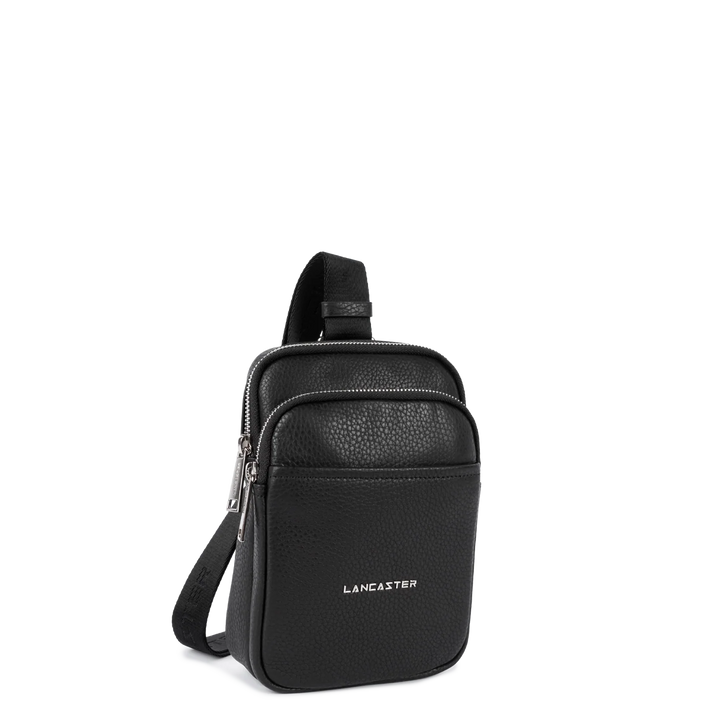Sacoche en cuir noir Lancaster 370-037 pour hommes