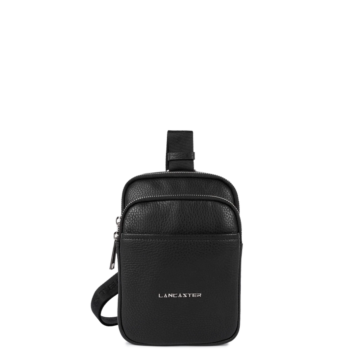 Sacoche en cuir noir Lancaster 370-037 pour hommes