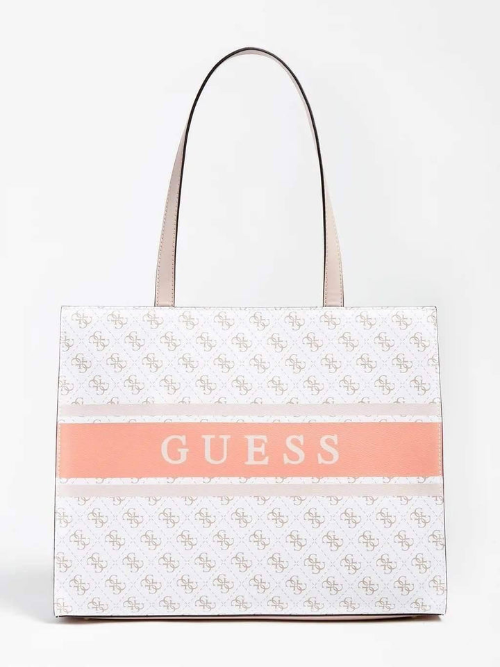 Cabas Guess Monique Logo 4G - Cabas Guess Monique Logo 4G - Blanc Multi Melisac -Reims