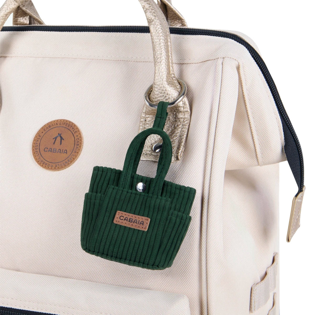 Charms Sac Chic en velours côtelé vert Bremen Cabaia