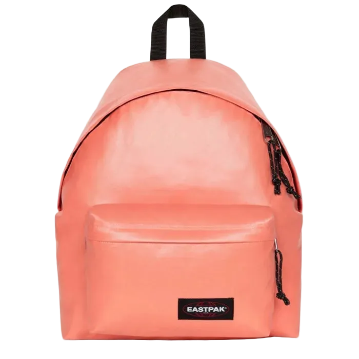 Sac à dos Padded Pak'r Glossy Peach corail brillant pour filles au collège Eastpak