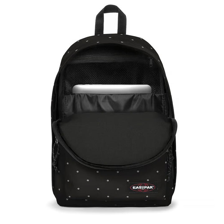 Sac à dos Out of Office Dots Silver Noir à pois argentés Eastpak avec compartiment ordinateur