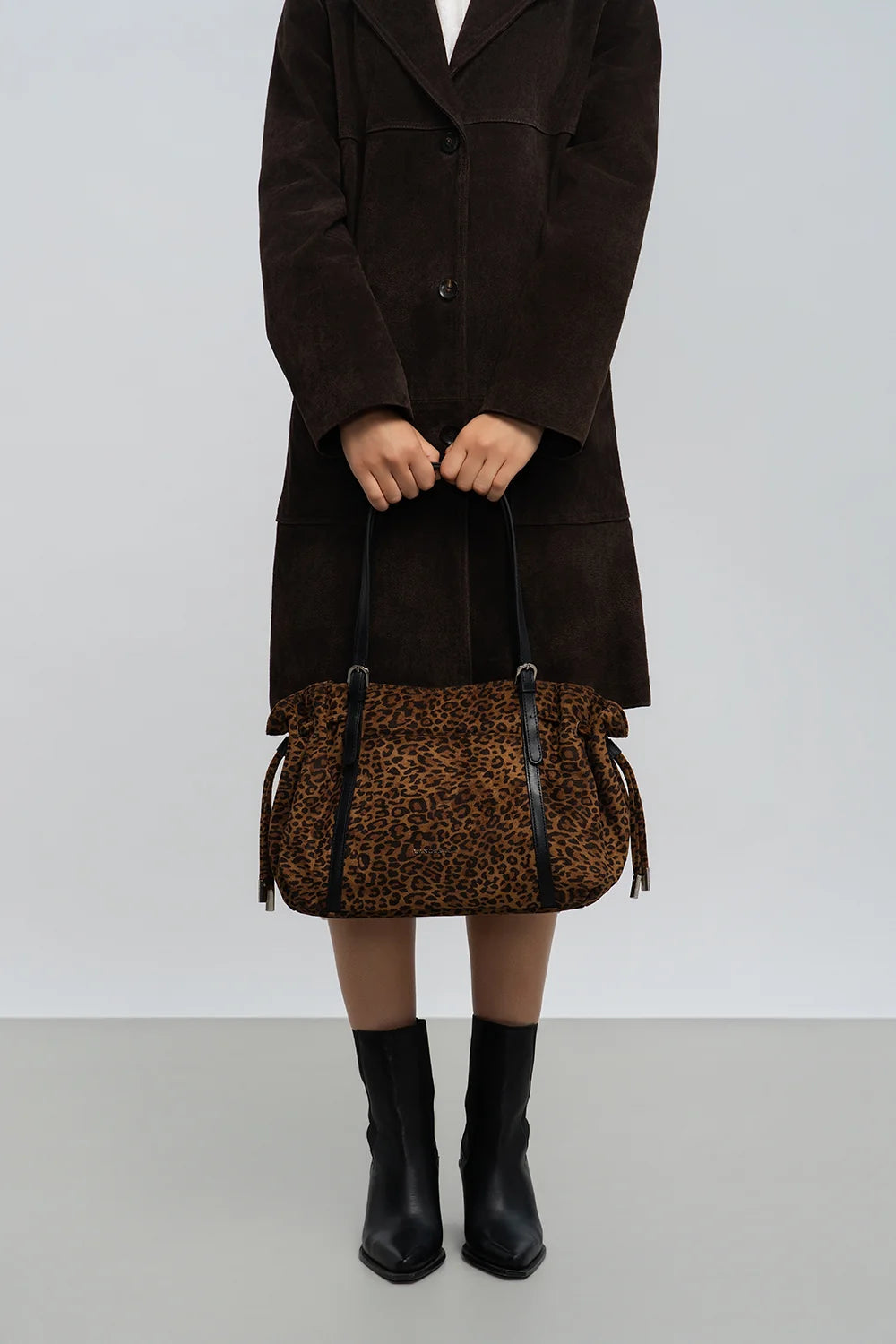 Sac cabas en velours léopard Lancaster 518-097