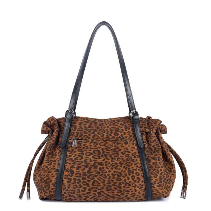 Sac cabas en velours léopard Lancaster 518-097