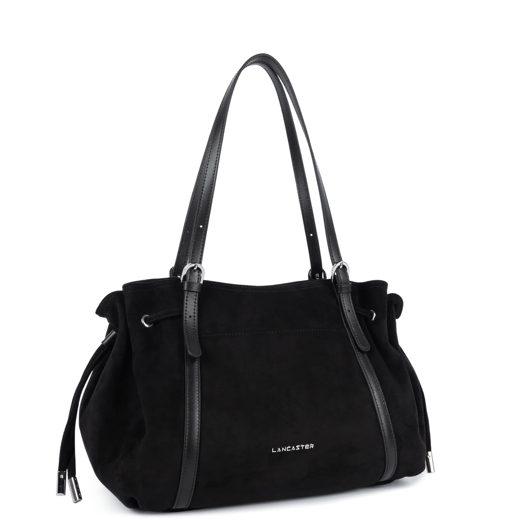 Sac cabas en velours noir Lancaster 518-097