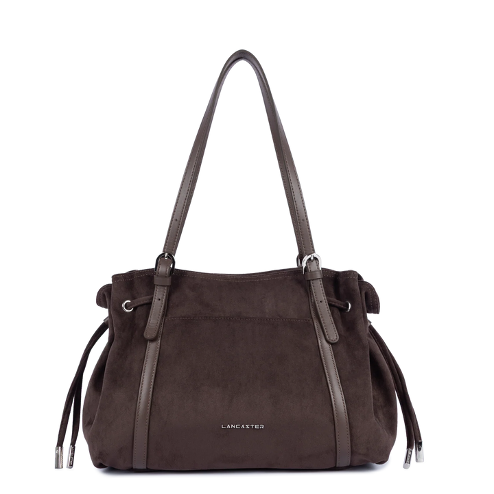 Sac cabas en velours marron Lancaster 518-097