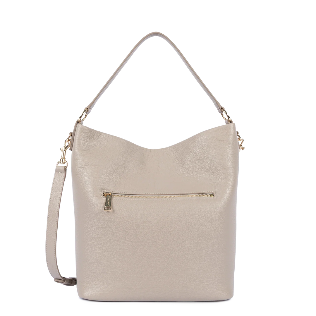 Grand Sac Seau en cuir marron Lancaster 529-99