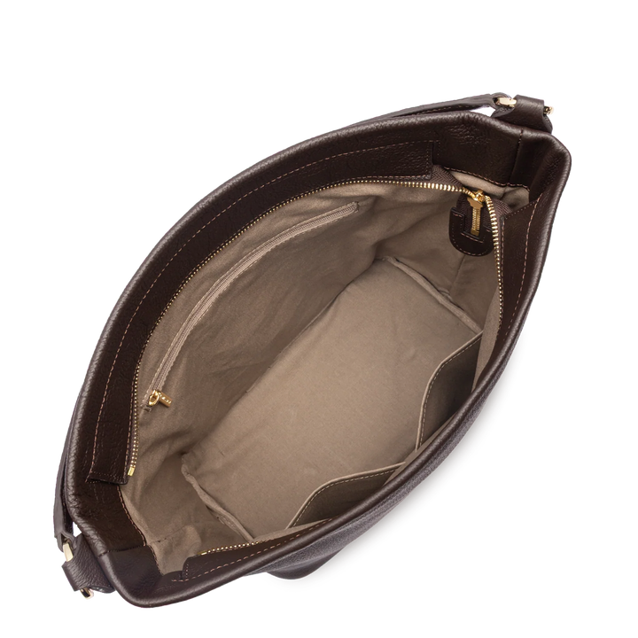 Grand Sac Seau en cuir marron Lancaster 529-99