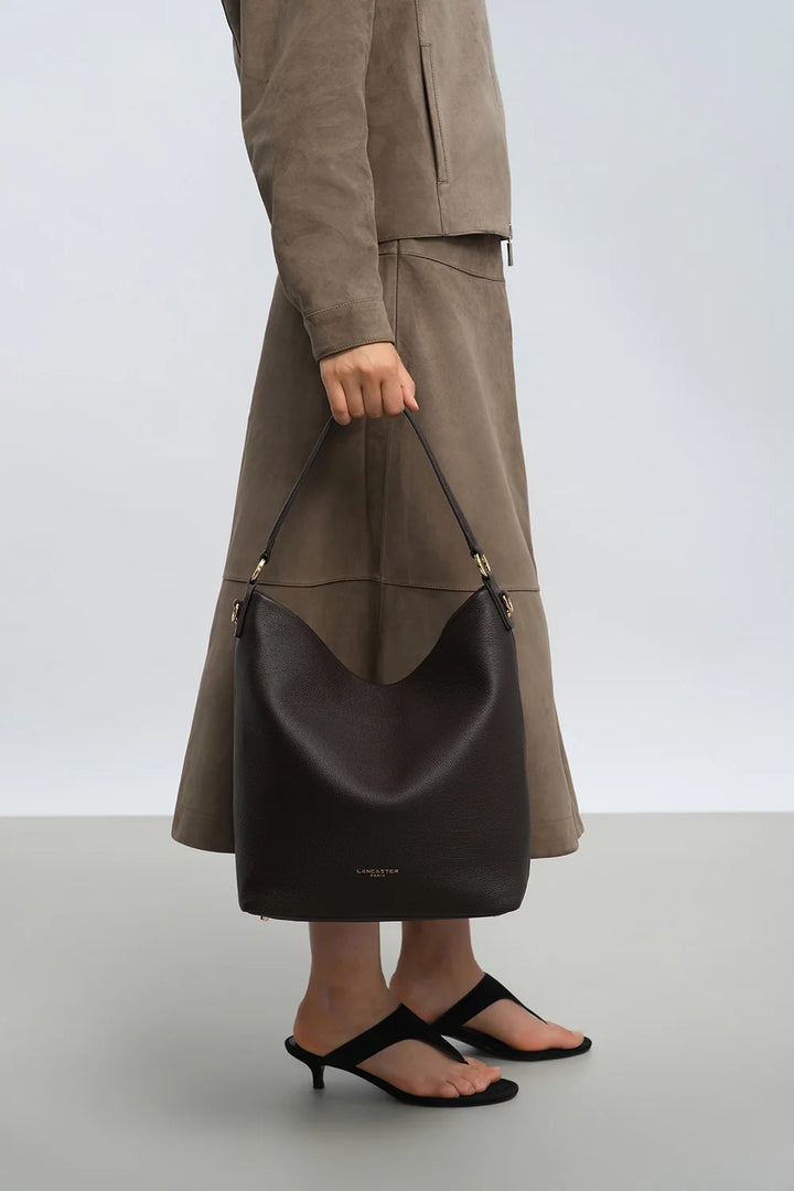 Grand Sac Seau en cuir marron Lancaster 529-99