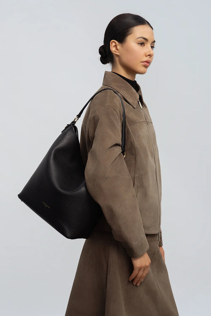 Grand Sac Seau en cuir marron Lancaster 529-99