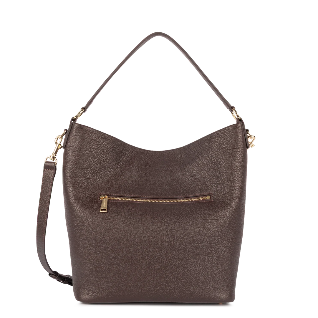 Grand Sac Seau en cuir marron Lancaster 529-99