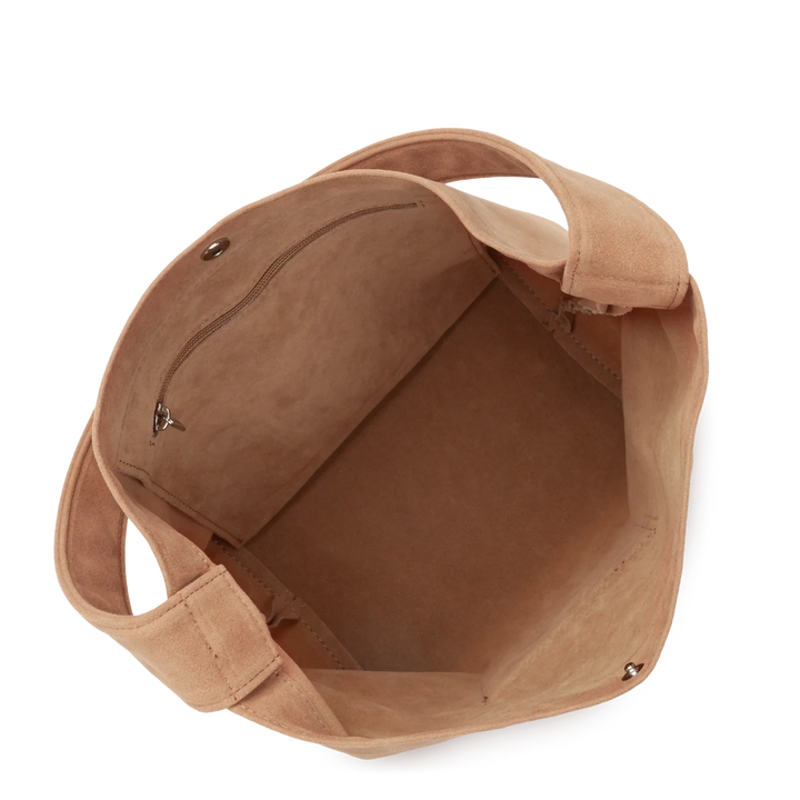 Mini Sac Seau en velours camel Lancaster 518-060