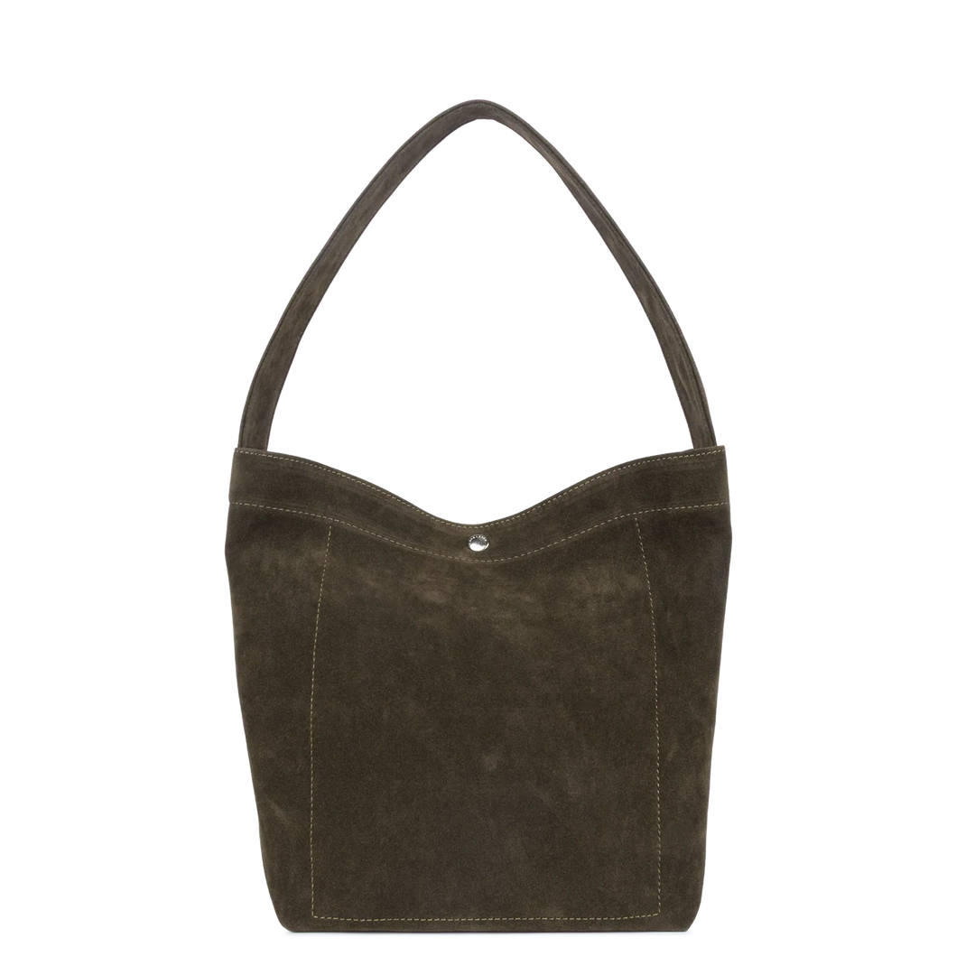 Mini Sac Seau en velours kaki Lancaster 518-060