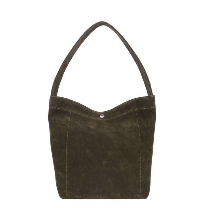 Mini Sac Seau en velours kaki Lancaster 518-060