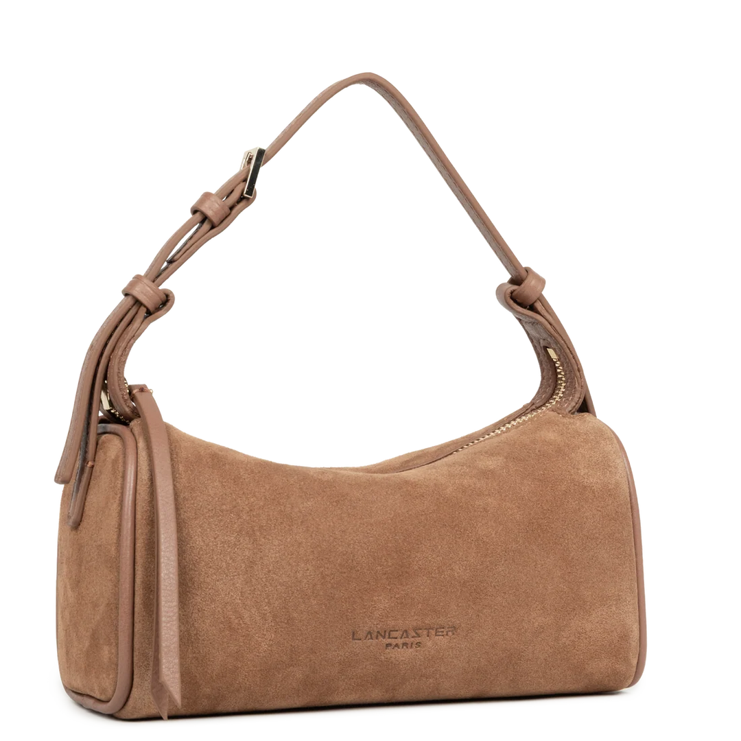 Petit sac rectangle Suede en velours camel Lancaster 530-54