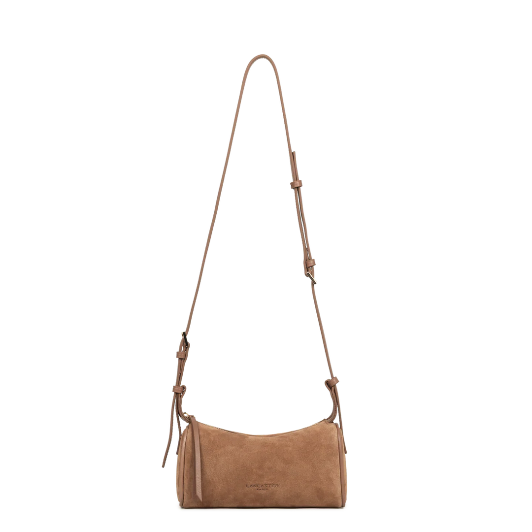 Petit sac rectangle Suede en velours camel Lancaster 530-54