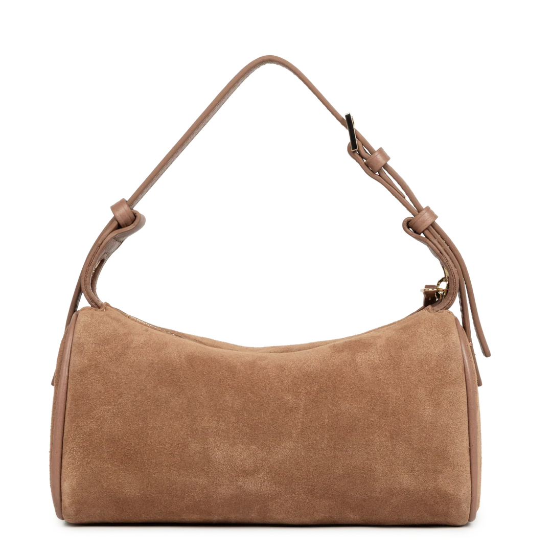 Petit sac rectangle Suede en velours camel Lancaster 530-54