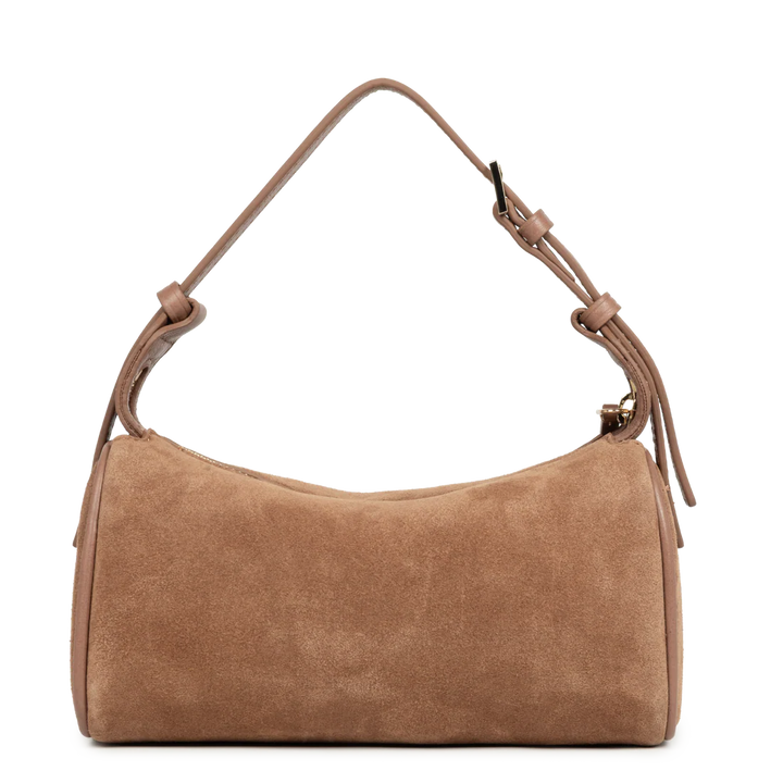 Petit sac rectangle Suede en velours camel Lancaster 530-54