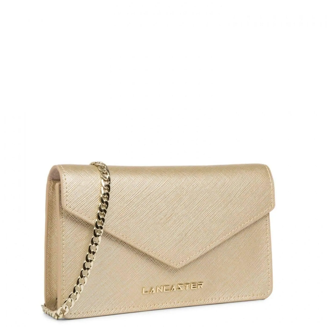 Pochette Lancaster Saffiano Signature 527-23 - Pochette Lancaster Saffiano Signature 527-23 - Champagne Melisac -Reims