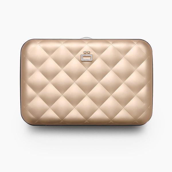 Porte Carte Ögon Quilted Button - Porte Carte Ögon Quilted Button - Rose Gold Melisac -Reims