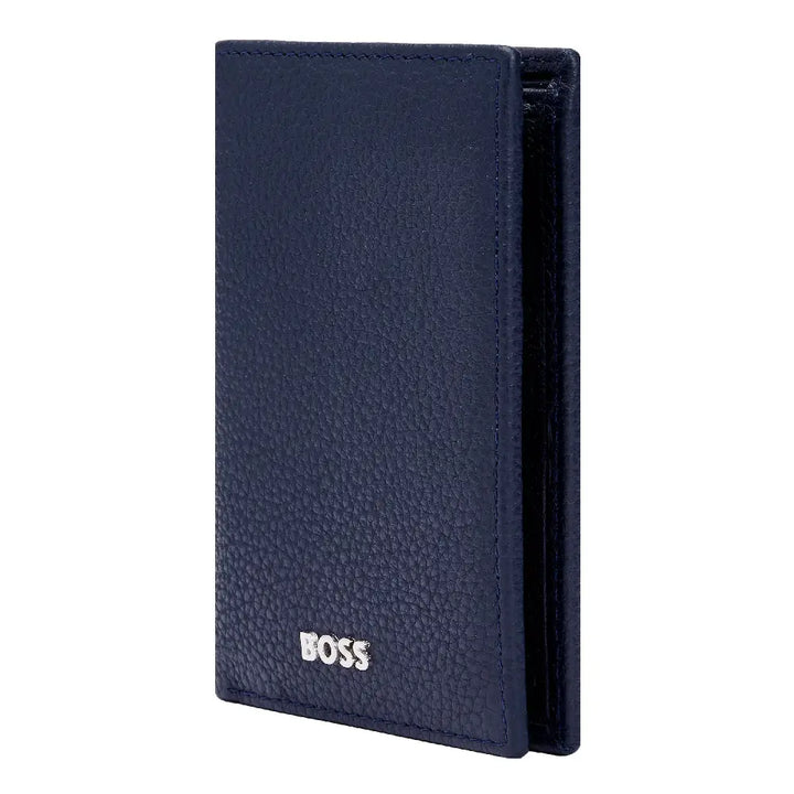 Porte-cartes Hugo Boss Classic Grained en cuir grainé bleu - Melisac