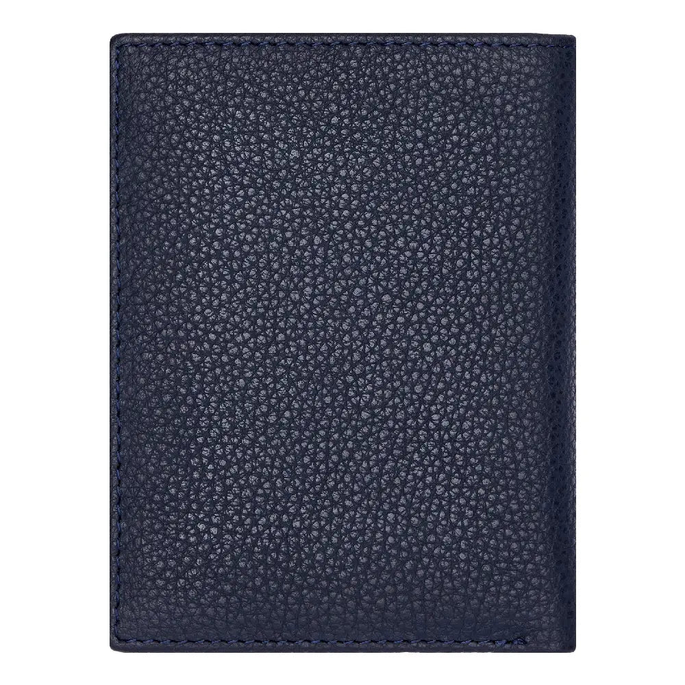 Porte-cartes Hugo Boss Classic Grained en cuir grainé bleu - Melisac