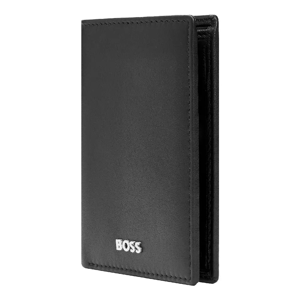 Porte-cartes Classic Smooth Hugo Boss noir en cuir - Melisac