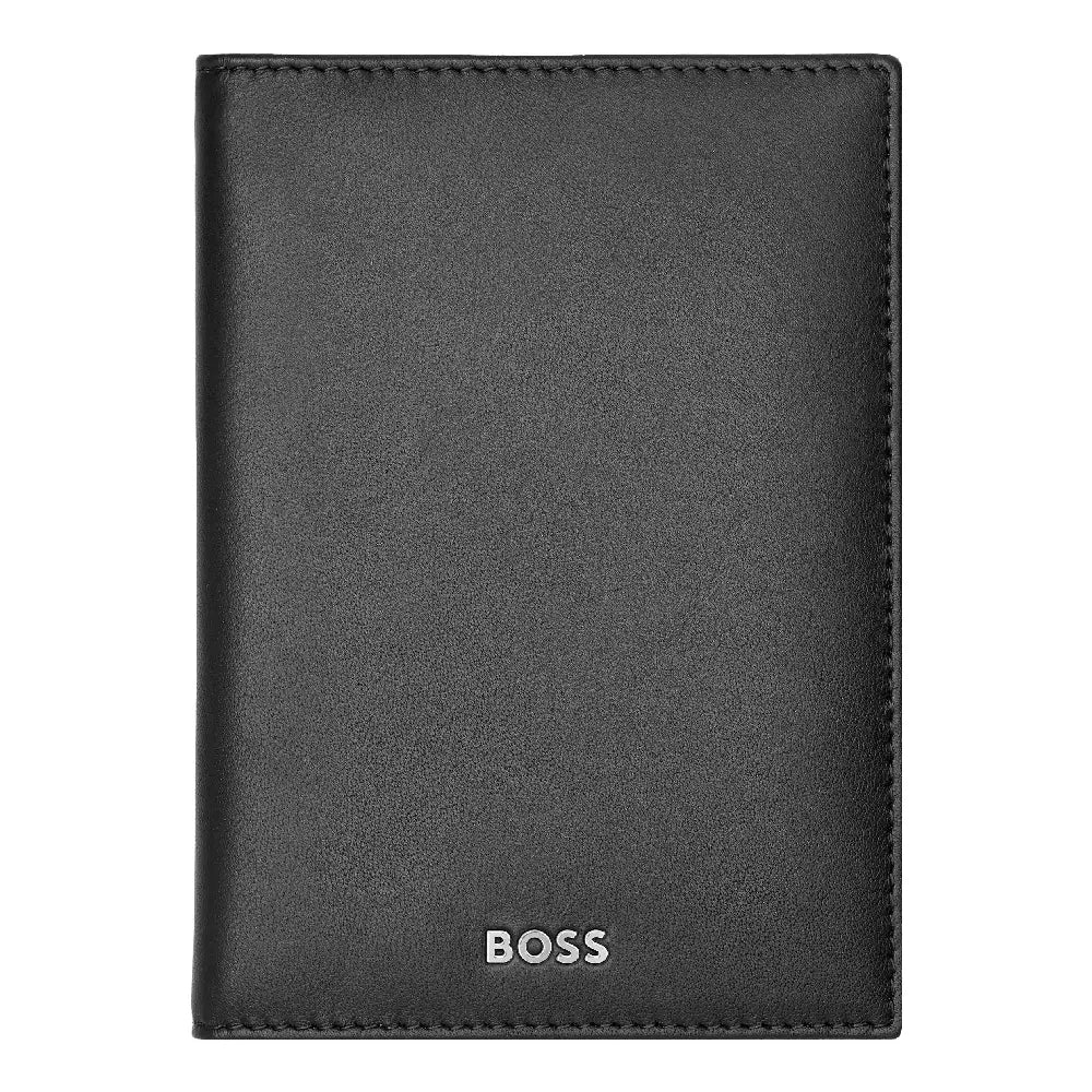 Porte-cartes Classic Smooth Hugo Boss noir en cuir - Melisac