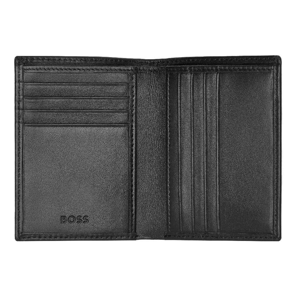 Porte-cartes Classic Smooth Hugo Boss noir en cuir - Melisac