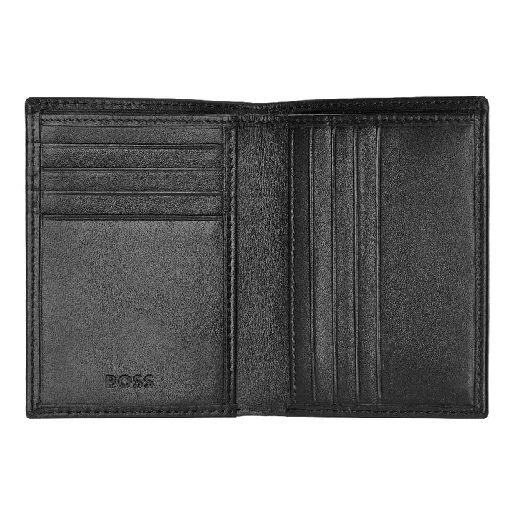 Porte-cartes Classic Smooth Hugo Boss noir en cuir - Melisac