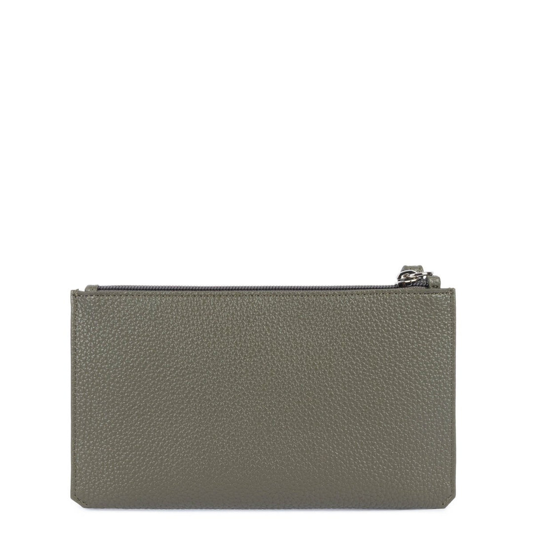 Pochette portefeuille zippée Lancaster Maya Double KBA kaki