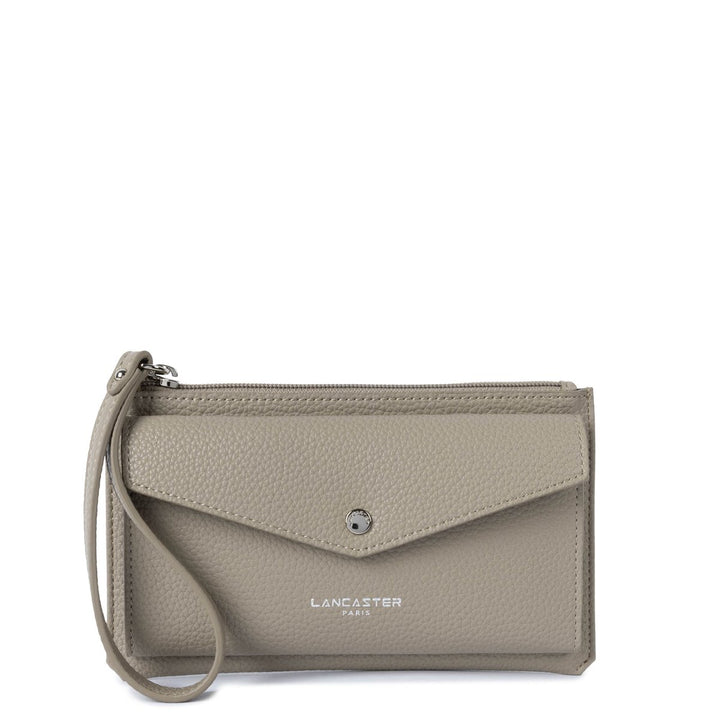 Pochette portefeuille zippée Lancaster Maya Double KBA beige