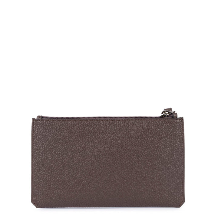 Pochette portefeuille zippée Lancaster Maya Double KBA marron