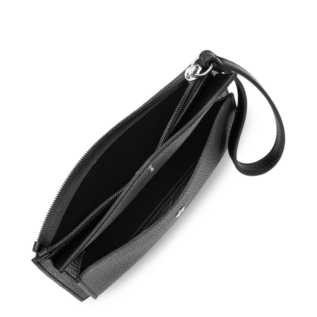 Pochette portefeuille zippée Lancaster Maya Double KBA noir