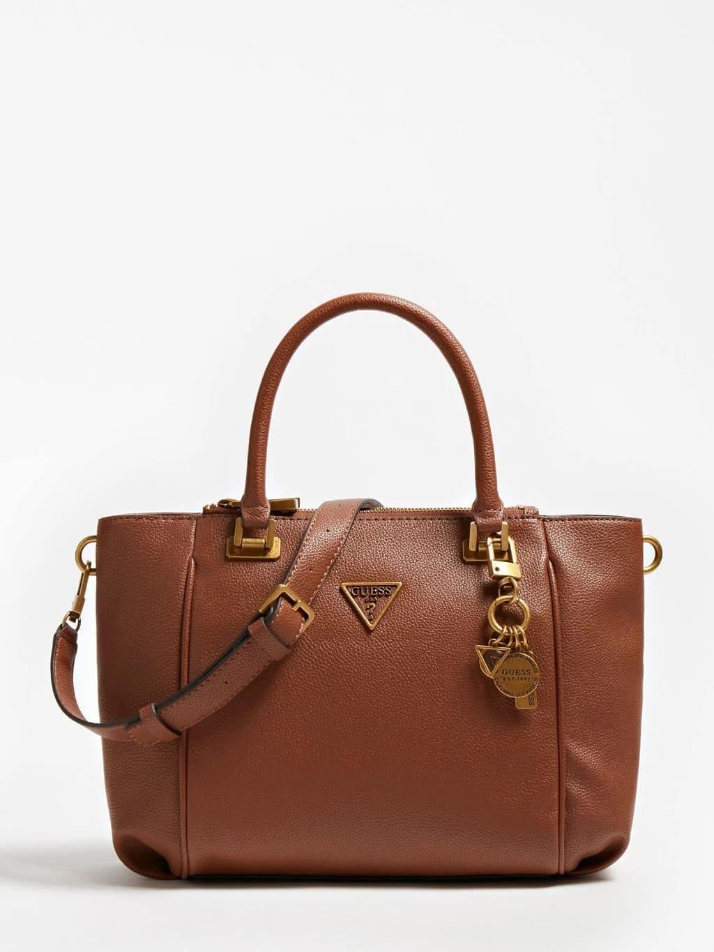 Sac à main Guess Destiny Status Satchel - Sac à main Guess Destiny Status Satchel - Cognac Melisac -Reims