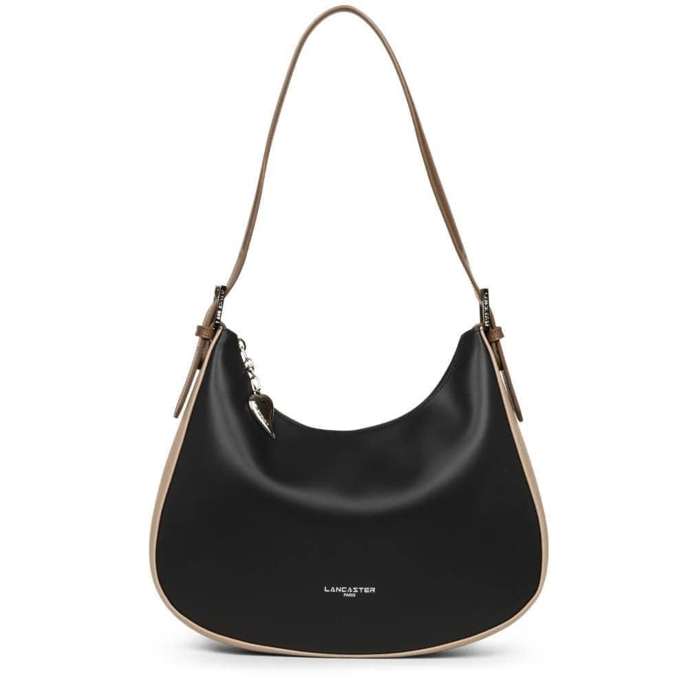 Sac besace Lancaster Smooth 437-10 - Sac besace Lancaster Smooth 437-10 - Noir/Nude/Vison Melisac -Reims