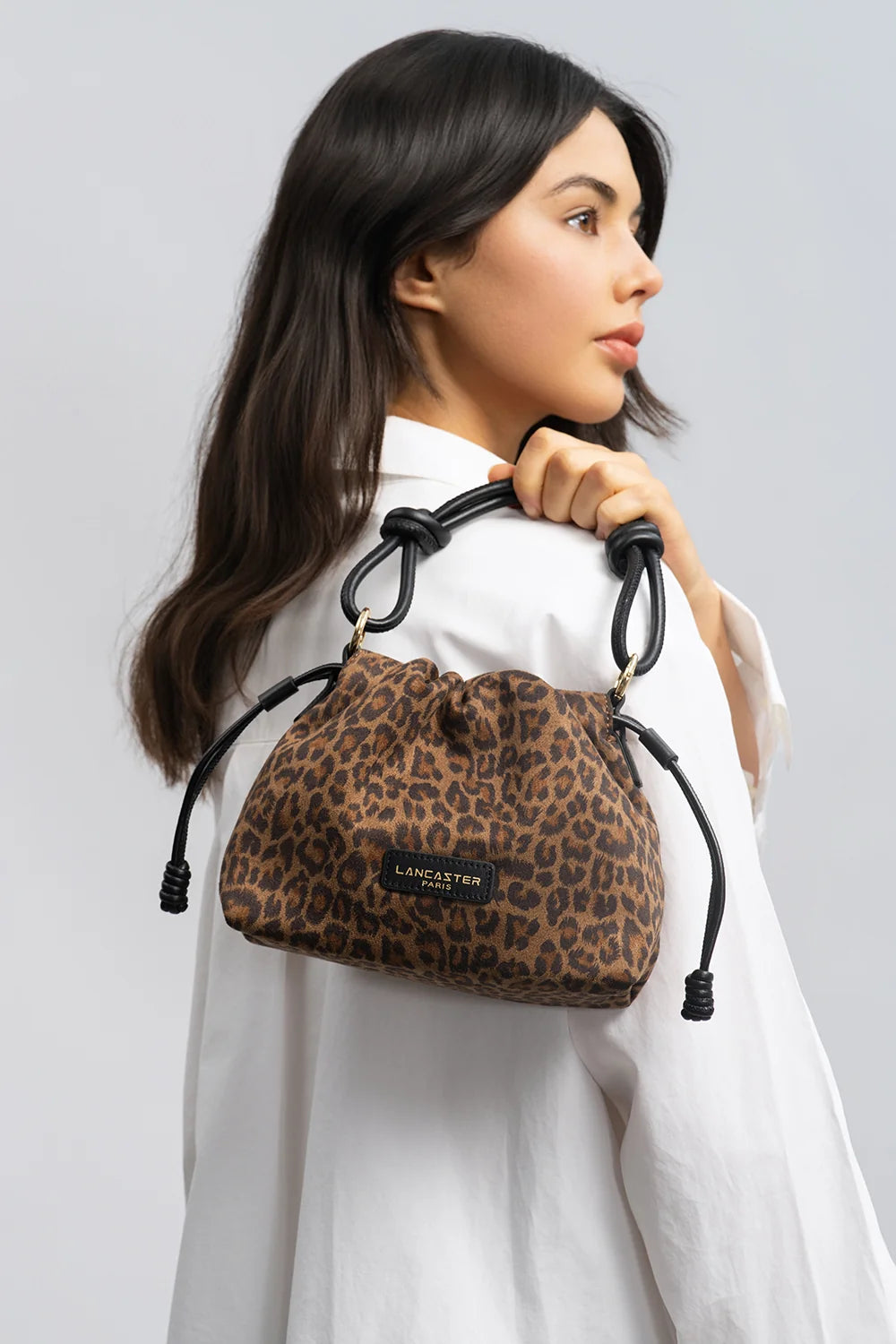 Sac besace jungle imprimé léopard marron Lancaster 528-094
